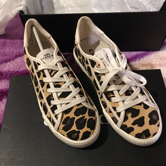 🆕Coach low top leopard print sneaker - Picture 4 of 7